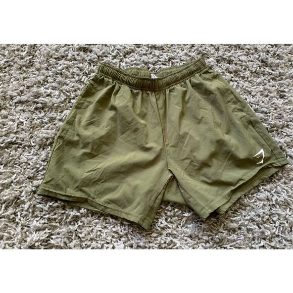 Gymshark Arrival 5" green UNLINED Shorts UNISEX mens SZ S - Picture 3 of 8